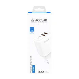 Зарядний пристрій ACCLAB AL-TC224 2хUSB 5В/2,4A/12W (1283126538834) - мініатюра 2
