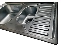 Кухонна мийка Romzha Petrika 1.5C Satin RO49669, Сірий - мініатюра 6