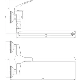 Змішувач для ванни Globus Lux Solly GLSO-0108 - мініатюра 3