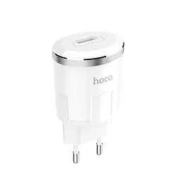 Зарядний пристрій Hoco C37A USB білий + кабель USB to MicroUSB - мініатюра 3