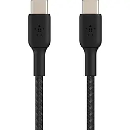 Кабель Belkin USB-C > USB-C заряджання/синхронізації 1м, 60Вт, Type-C, плетений, чорний teh0013650 - мініатюра 3