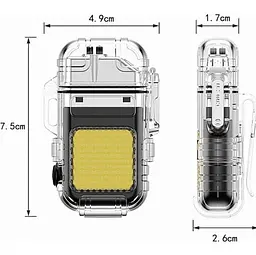 Потужна акумуляторна запальничка електроімпульсна USB з ліхтариком IPX64 ARC Lighter UKC 209 - мініатюра 13