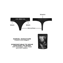 Трусики з кишенею для вібратора Dorcel Panty Lover, S (чорний) - мініатюра 4