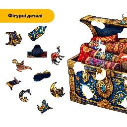 Дерев'яний фігурний пазл puzzlean Килимковий Скарб, А3, Дерев'яна коробка 200 елементів - мініатюра 2