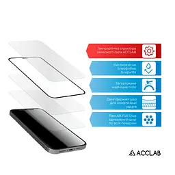 Скло захисне ACCLAB Full Glue Samsung A16 Black (1283126598821) - мініатюра 4