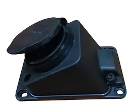 Розетка каучук нахилена з кришкою Arctic Lumano WATERPROOF з/з IP44 16A (BLACK) 