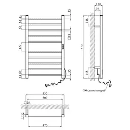 Сушарка для рушників електрична Kroner KRP Hitze-Stern SCH8753-10T (CV035345) - мініатюра 5