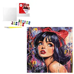 Набір для розпису за номерами Сучасна Білосніжка 40х40 см (KHO8601)