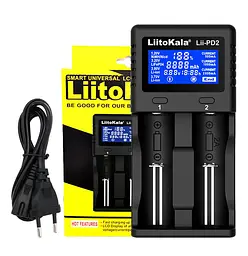 Розумний зарядний пристрій для акумуляторів LiitoKala Lii-PD2 АА, ААА, 18650, 21700, 26650 Li-ion, LiFePO4, Ni-MH, Ni-Cd (19410)