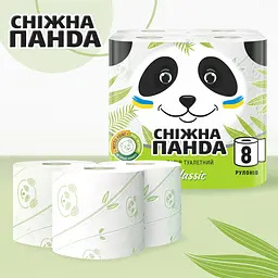 Двошаровий туалетний папір Сніжна Панда Classic, 8 рулонів - мініатюра 2