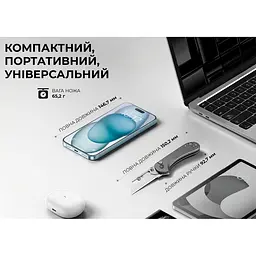 Ніж трапеція складаний кишеньковий Civivi Elementum Utility, (5.8 см) 6Cr13 / Aluminum сірий - мініатюра 14