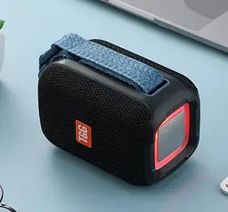 Портативна бездротова Bluetooth колонка T&G TG-339 з потужним звучанням LED-підсвічуванням та ремінцем для перенесення Чорний - мініатюра 4