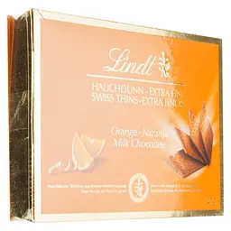 Цукерки Lindt Milk Thins молочний шоколад з апельсином 125 г - мініатюра 2