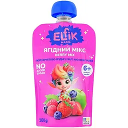Уцінка. Набір пюре фруктове Elfik Magic Ягідний мікс 100 г 9 шт.