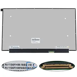 Матриця 15.6" NV156FHM-N6E (1920*1080, 30pin(eDP,IPS), LED, SLIM, матова) для ноутбука