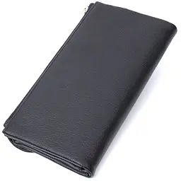 Жіноче портмоне з блоком для карт з натуральної шкіри ST Leather 22698 чорне - мініатюра 2