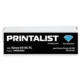 Туба з тонером PRINTALIST для Xerox Phaser 6510N, WC 6515N аналог 106R03693 Cyan ( 4300 ст.) (Xerox-6510C-PL)