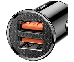 Автомобільний зарядний пристрій Baseus Circular 2xUSB PPS 5A (CCALL-YD01) Black [47323] - мініатюра 2