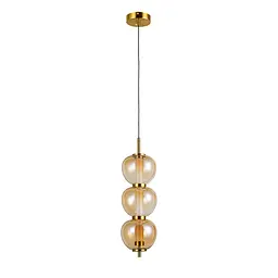 Світильник підвісний LED Levistella 800P3055 (130*330) AM, 5W, бронзовий, коричневий абажур, сучасний стиль