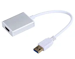 Адаптер Dynamode USB 3.0 - HDMI female разрешение 1920*1080 (USB 3.0), 800*600 (USB 2.0), алюминий