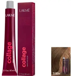 Перманентна фарба для волосся Lakme Collage Creme Hair Color відтінок 7/33+ 60 мл - мініатюра 2