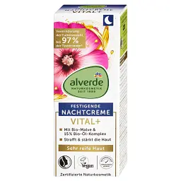 Нічний крем Alverde Naturkosmetik Vital+ для дуже зрілої шкіри обличчя з олійним комплексом 50 мл - мініатюра 2