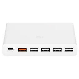Адаптер живлення хаб Xiaomi Mi USB Multiple Hub 60 W Fast Charger 6 port cdq06zm