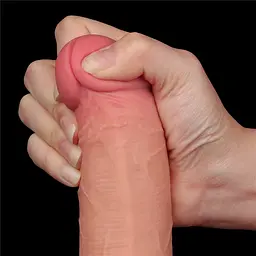 Фалоімітатор Sliding-Skin Dual Layer Dong 8'' Flesh 20.8 см тілесний - мініатюра 12