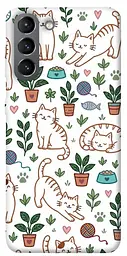 TPU чохол Demsky Cats pattern для Samsung Galaxy S21