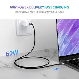 Кабель Ugreen US261 USB 2.0 C M/M Round Cable Nickel Plating Aluminum Shell 2 м сірий чорний (50152) - мініатюра 2