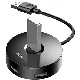 USB-хаб Baseus Round Box 4-Port USB-A Black 0.1 м [CAHUB-F01] [77939] - мініатюра 5
