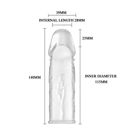 Насадка на статевий член BAILE PENIS SLEEVE Baile BI-010045E 99103 - мініатюра 6