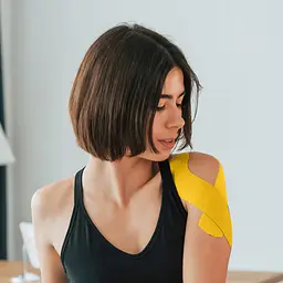 Стрічка кінезіологічна (кінезіо тейп) 4FIZJO 5 см x 5 м 4FJ0542 Yellow (P-5907739318824) - мініатюра 7
