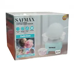 Апарат для приготування солодкої цукрової вати SAFMAX 500w Блакитний - мініатюра 2