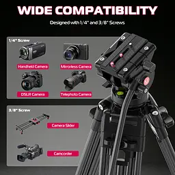 Штатив Ulanzi MT-81 Tripod (80-155cm) Black (T080GBB1) - мініатюра 5