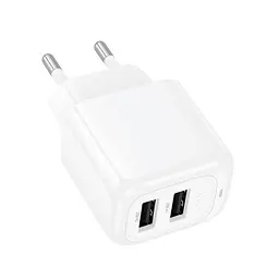 Сітчастий зарядний пристрій HOCO CS51A Surplus dual-port charger 2USB/2,4A білий - мініатюра 3