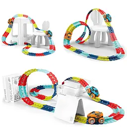 Інтерактивний трек з інерційною машинкою SHT 388 Changeable Trak (184pcs/1CAR) Colorful Epik