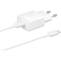 Зарядний пристрій Samsung USB-С 15W White + Cable USB-C 1m (EP-T1510XWEGEU) - мініатюра 4