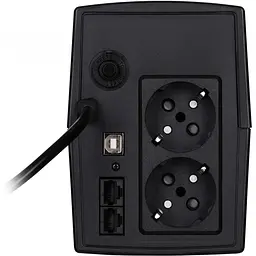 Лінійно-інтерактивний ДБЖ 2E DD650, 650VA/360W, LCD, USB, 2XSCHUKO (2E-DD650) - мініатюра 2