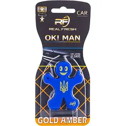 Ароматизатор Real Fresh OK! MAN Golden Amber Тризуб синій