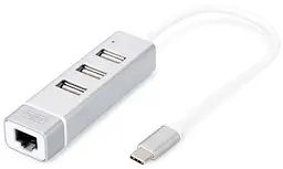 Хаб USB-C > 3xUSB-A/RJ45 Digitus teh0018433