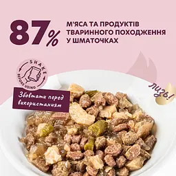 Вологий корм для котів Delickcious Шматочки з ягнятиною, курячим філе і квасолею спаржевою в желе 85 г - мініатюра 3