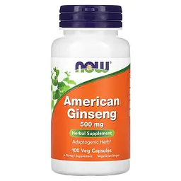Американський Женьшень American Ginseng 500 мг - 100 вег. капсул