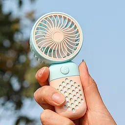 Портативний вентилятор Mini Fan Z8 Блакитно-рожевий, маленький вентилятор на акумуляторі | міні вентилятор (ST)