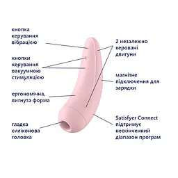 Стимулятор Satisfyer Curvy 2+ Вакуумний клітора - мініатюра 3