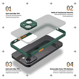 Чохол до мобільного телефона Armorstandart Frosted Matte Samsung A55 5G (A556) Dark Green (ARM74336) - мініатюра 2