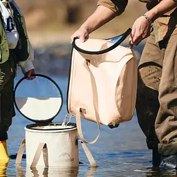 Складане відро для води з ЕВА Naturehike CNK2350CF010, 20 л, бежевий - мініатюра 4