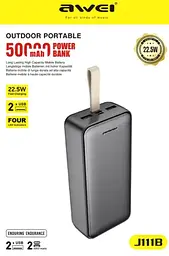 Повербанк великої ємності Power Bank Awei J111B - 50000 mAh - мініатюра 2