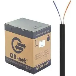Кабель мережевий OK-Net UTP 305м cat.5 2 пари outdoor (U/UTP-cat.5) (КПП-ВП (100) 2x2x0,50 / 305)