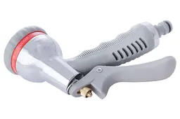 Пістолет розпилювач для поливу Intertool GE-0005 8 функцій хром x 1 адаптер x 2 конектора - мініатюра 2
